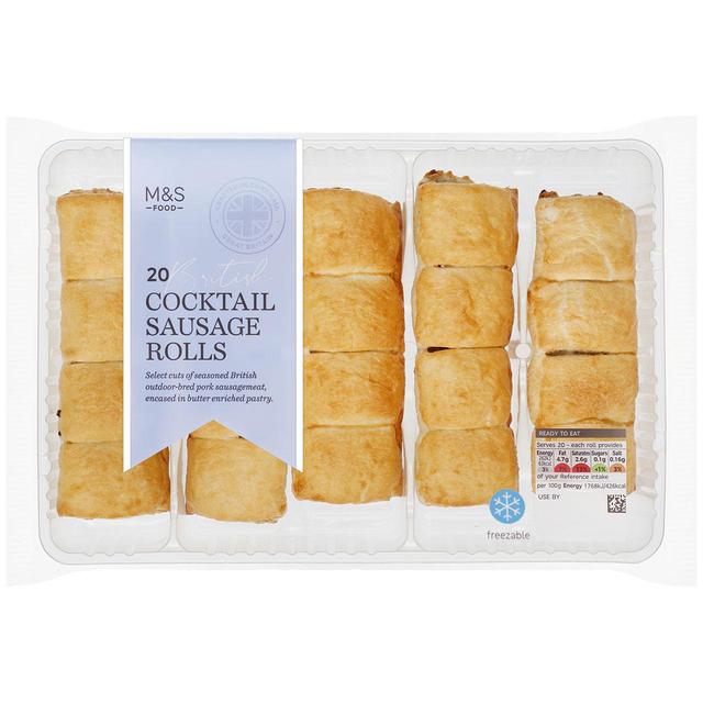 M & S 20 Cocktail Sausage Rolls, 20 Per Pack