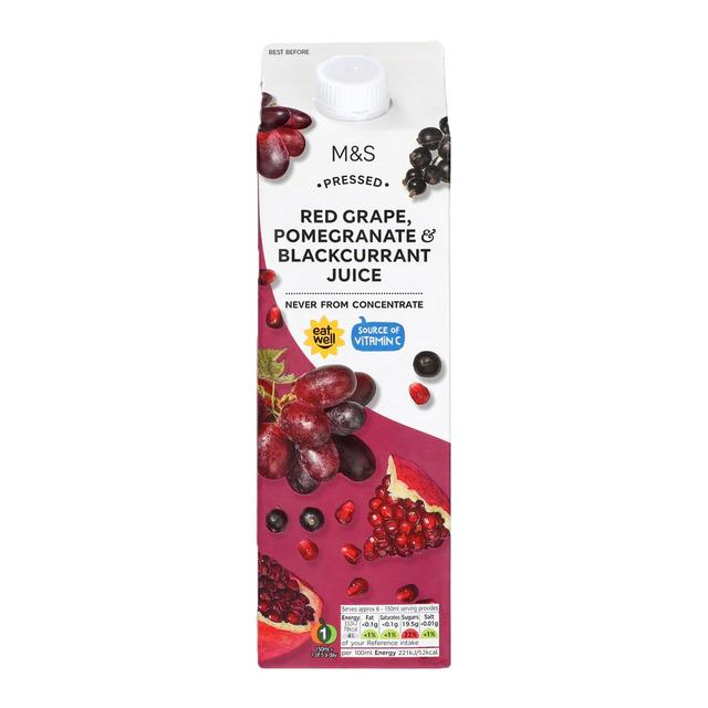 M & S Grape, Pomegranate & Blackcurrant Juice, 1l