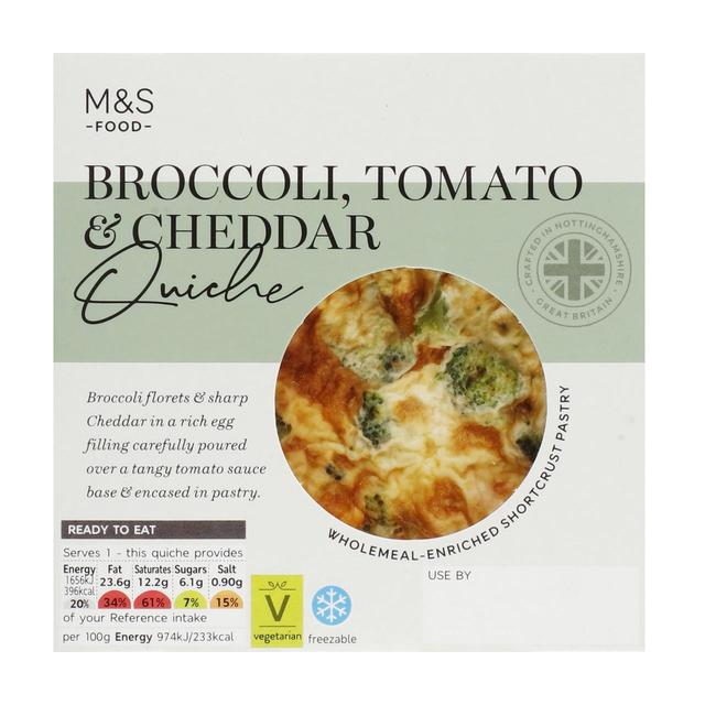 M & S Broccoli, Cheese & Tomato Quiche, 170g