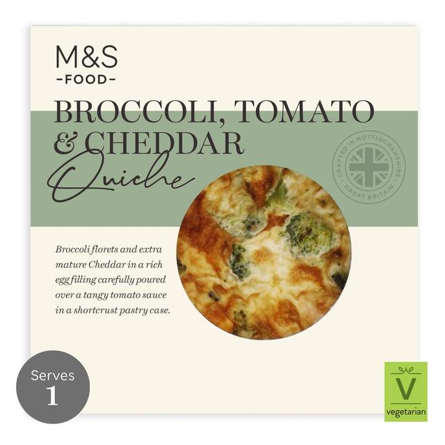 M & S Broccoli, Cheese & Tomato Quiche, 170g