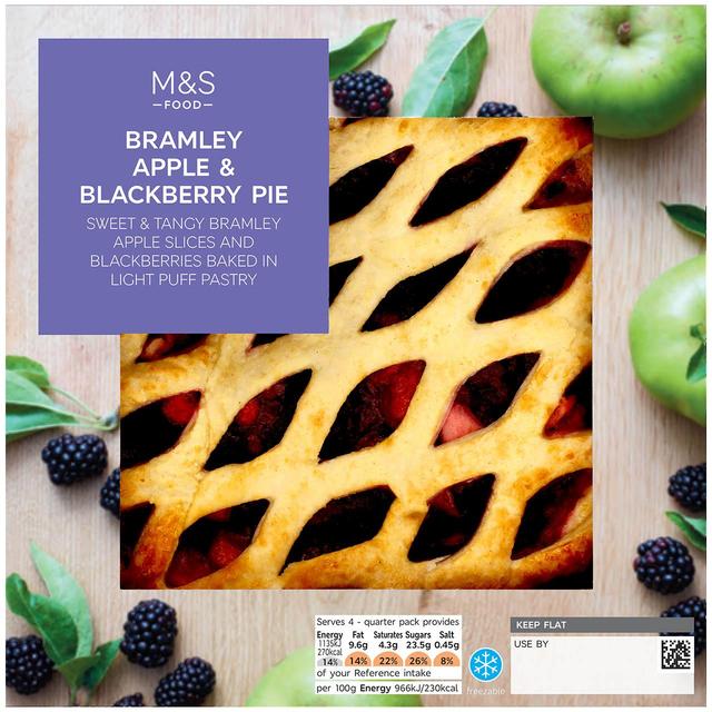 M & S Apple & Blackberry Puff Pastry Pie, 470g