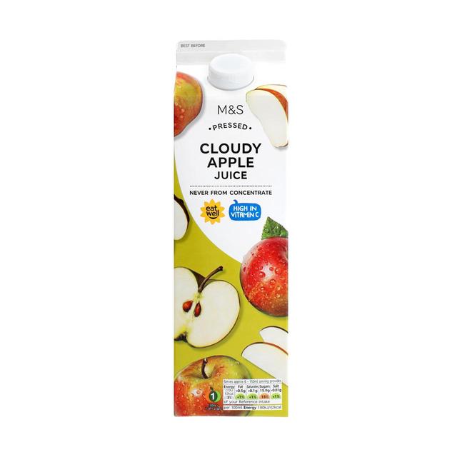 M & S Cloudy Apple Juice, 1l