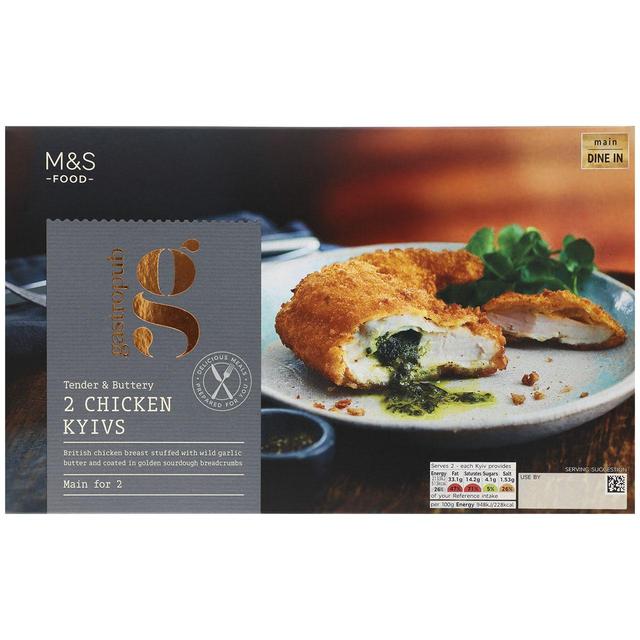 M & S Gastropub 2 Chicken Kyivs Main for Two, 450g