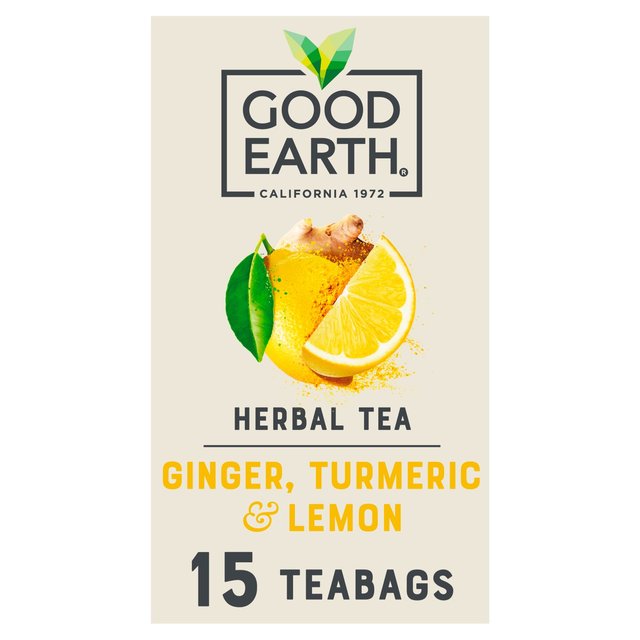 Good Earth Teabags Lemon, Ginger & Turmeric, 15 Per Pack