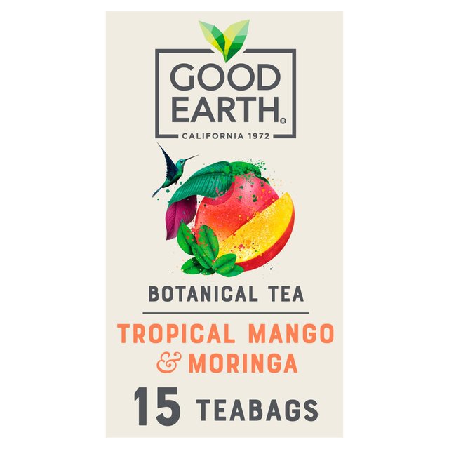 Good Earth Teabags Tropical Moringa Mango, 15 Per Pack