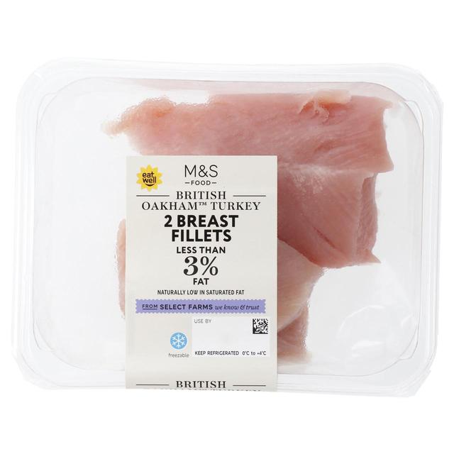 M & S Select Farms British Oakham 2 Turkey Breast Fillets, 380g