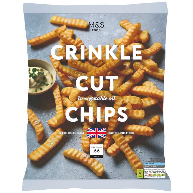 M & S British Crinkle Cut Chips Frozen, 1kg