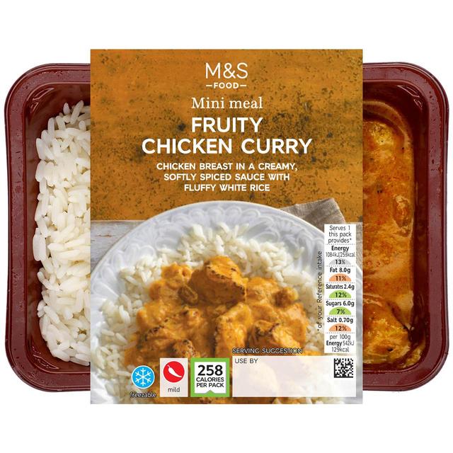 M & S Fruity Chicken Curry With Rice Mini Meal, 200g