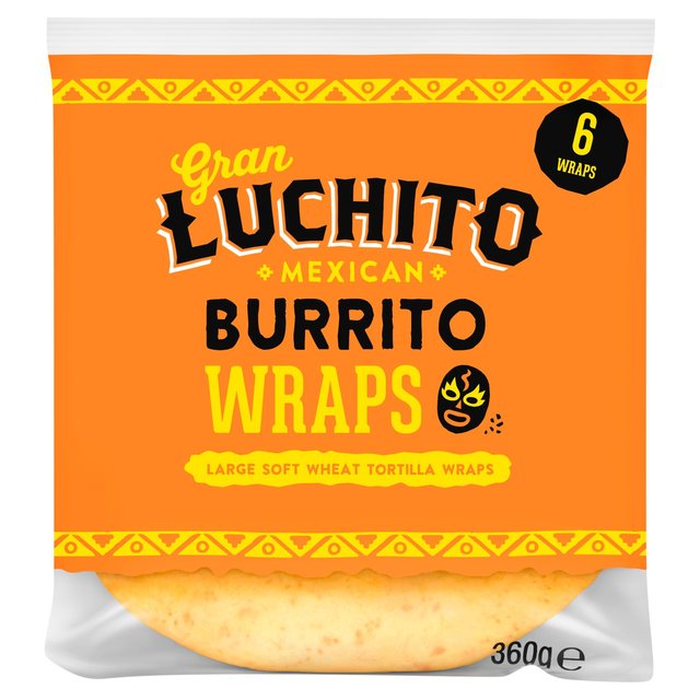 Gran Luchito Burrito Wraps, 6 Per Pack