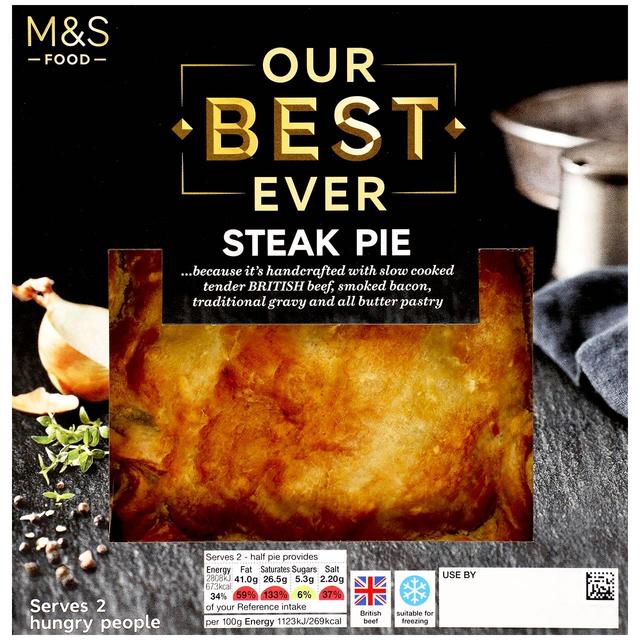 M & S Our Best Ever Steak Pie, 500g