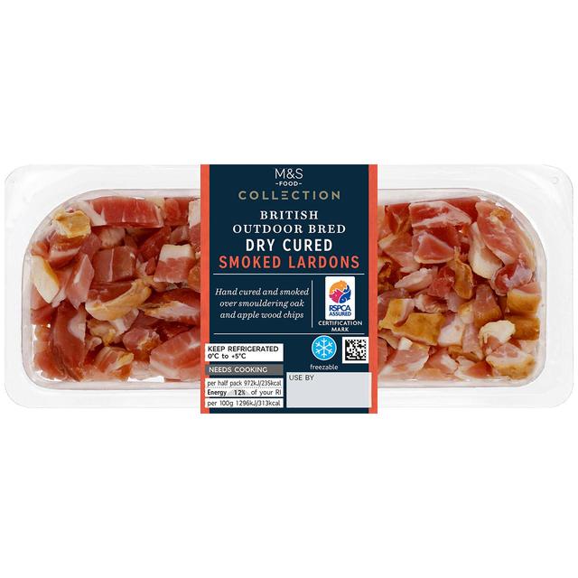 M & S Collection Dry Cured Smoked Lardons, 150g