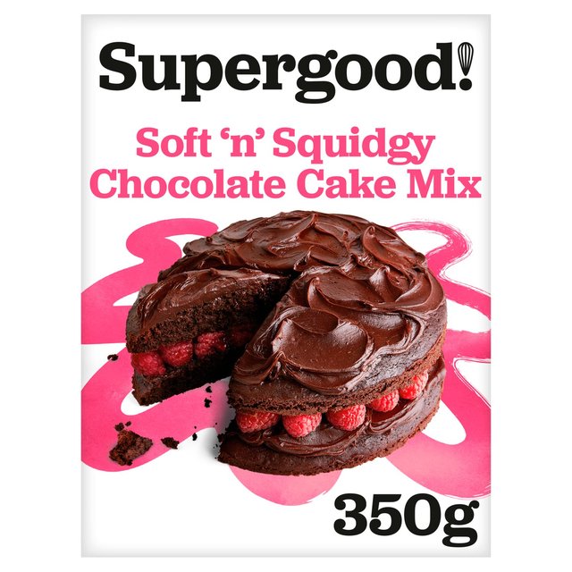Supergood! Bakery Gluten Free & Vegan Soft ’n’ Squidgy Choc Cake Mix, 350g