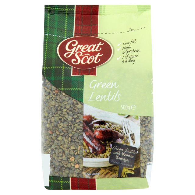 Great Scot Green Lentils, 500g