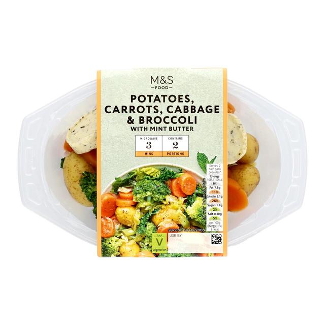 M & S Vegetable Selection With Mint Butter, 300g