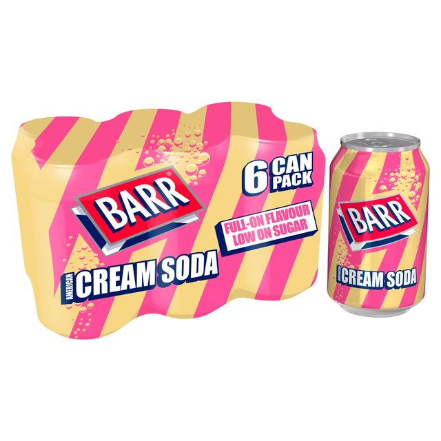 Barr American Cream Soda, 6 x 330ml