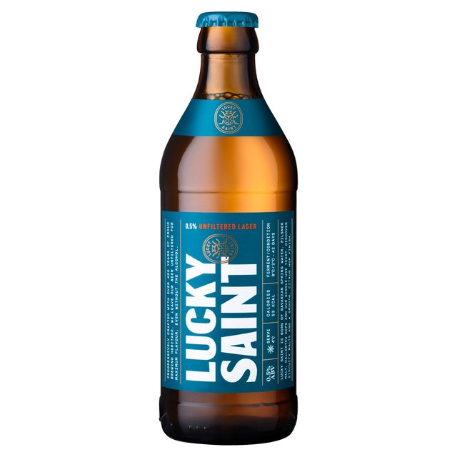 Lucky Saint Low Alcohol Unfiltered Lager, 330ml