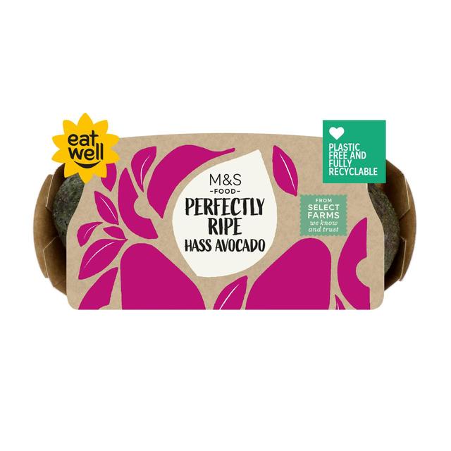 M & S Perfectly Ripe Medium Hass Avocados, 2 Per Pack