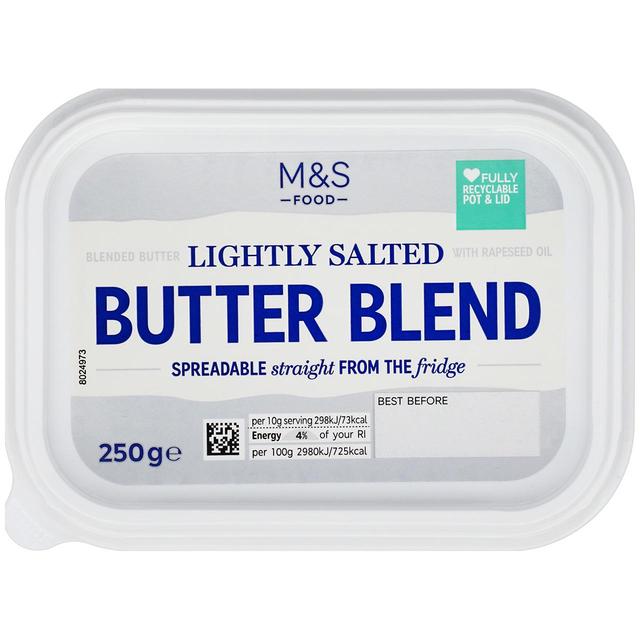 M & S Lightly Salted Spreadable Butter, 250g