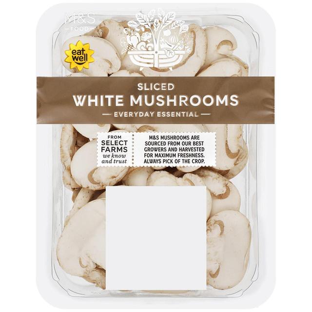 M & S Sliced White Mushrooms, 225g