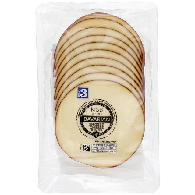 M & S Bavarian Smoked Cheese 10 Slices, 200g