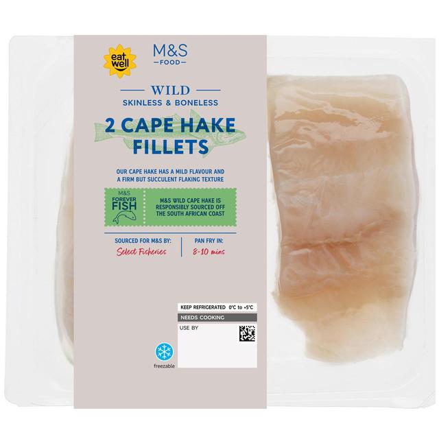 M & S South African Cape 2 Hake Fillets, 220g