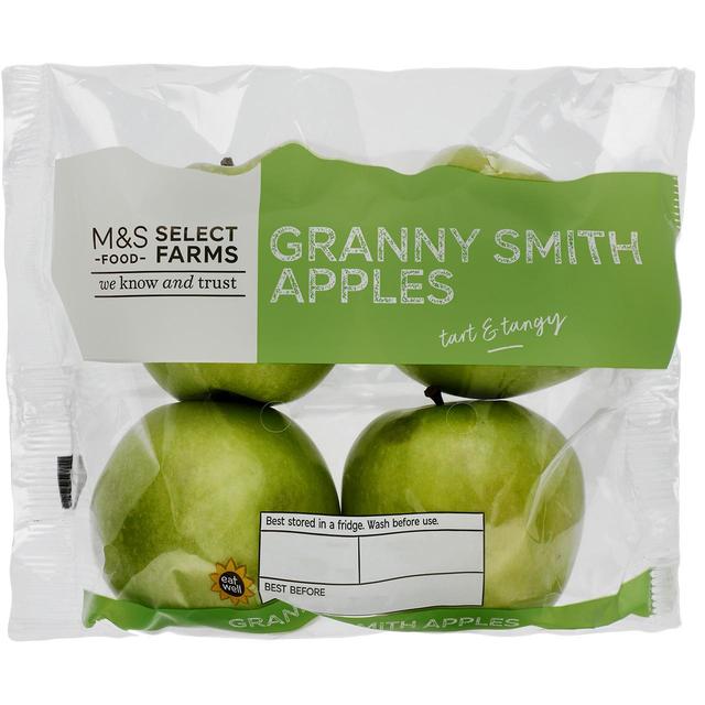 M & S Granny Smith Apples, 4 Per Pack