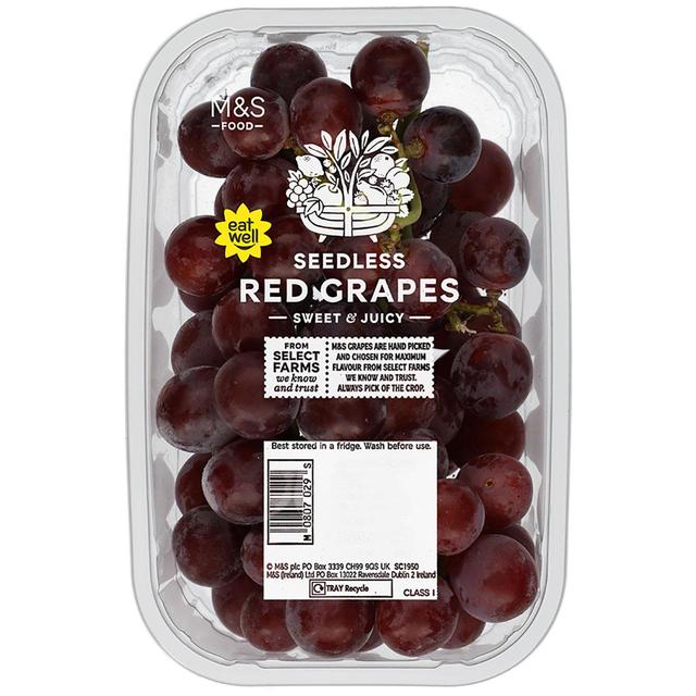 M & S Seedless Red Grapes, 500g