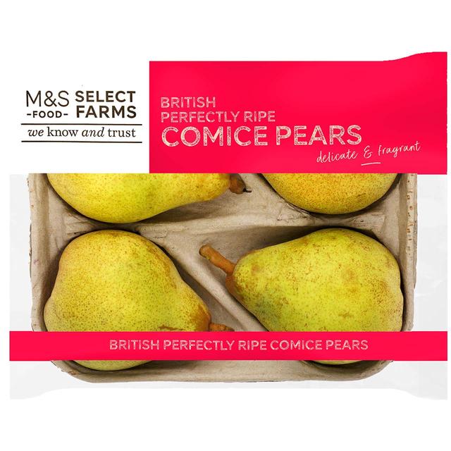 M & S Comice Pears Perfectly Ripe, 4 per Pack