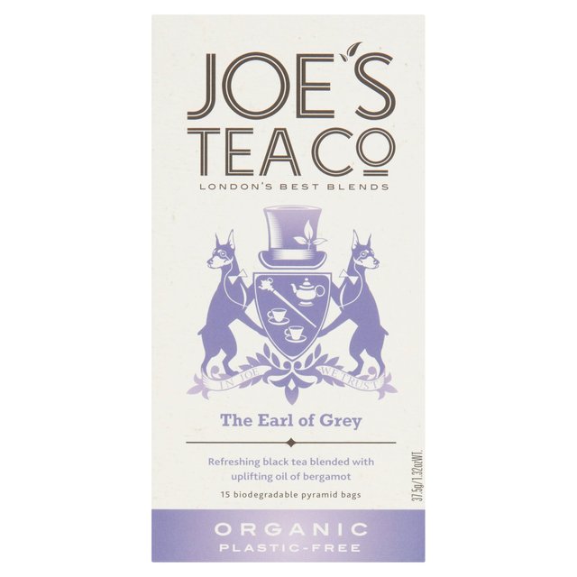 Joe’s Tea Co. The Earl of Grey Tea, Organic, 15 Per Pack