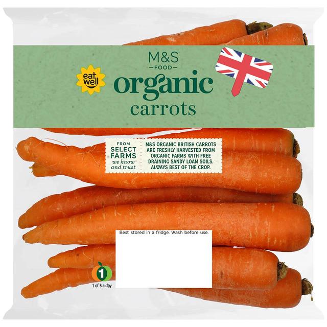 M & S Organic Carrots, 550g