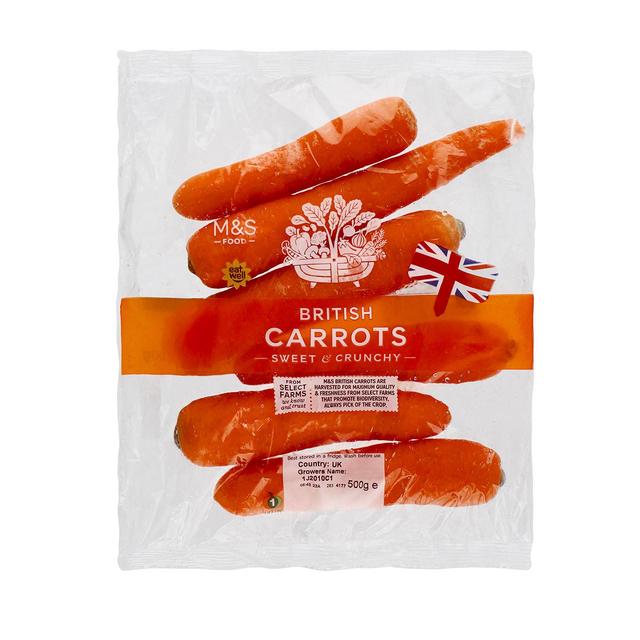 M & S Carrots, 500g