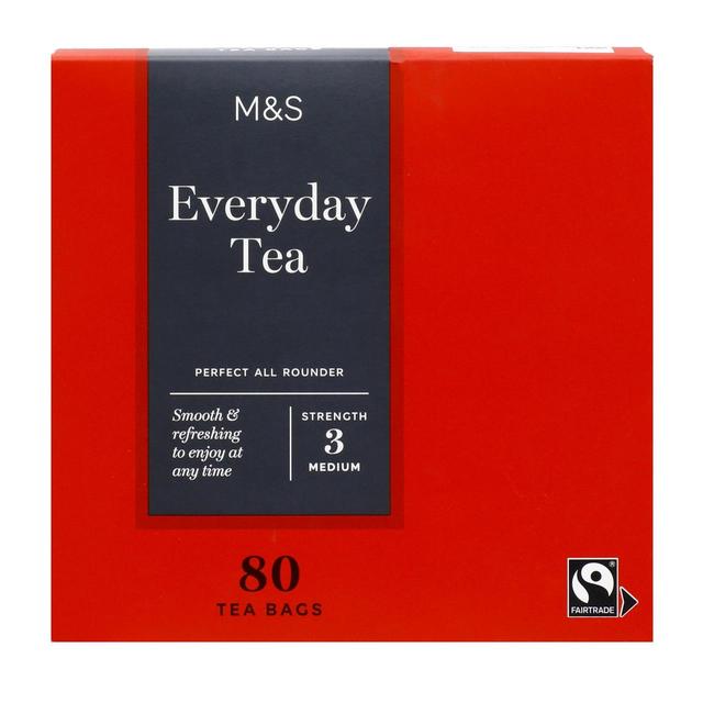 M & S Fairtrade Everyday Tea Bags, 80 Per Pack
