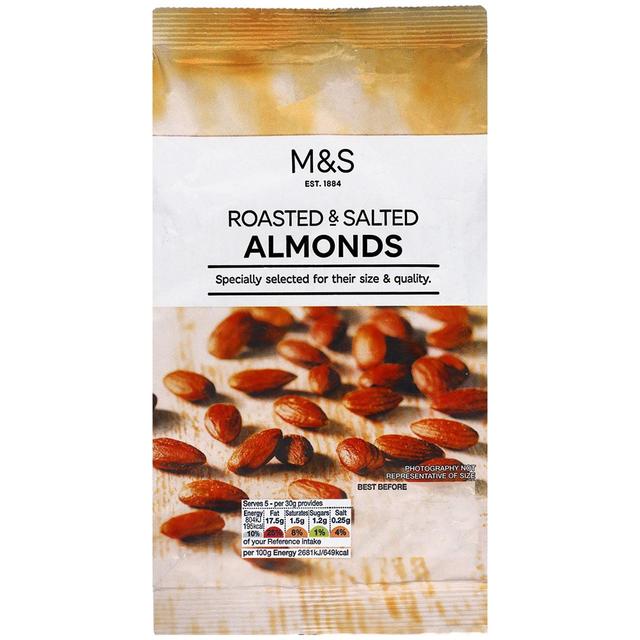M & S Roasted & Salted Almonds, 150g