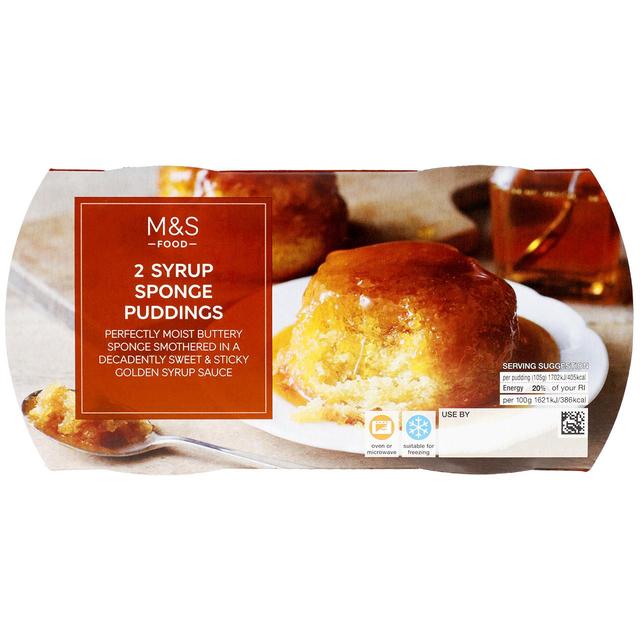 M & S Syrup Sponge Puddings, 2 x 105g