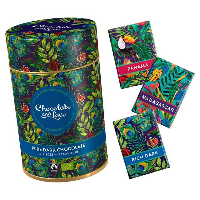 Chocolate and Love Rich Dark Tin Mixed Napolitains, 165g