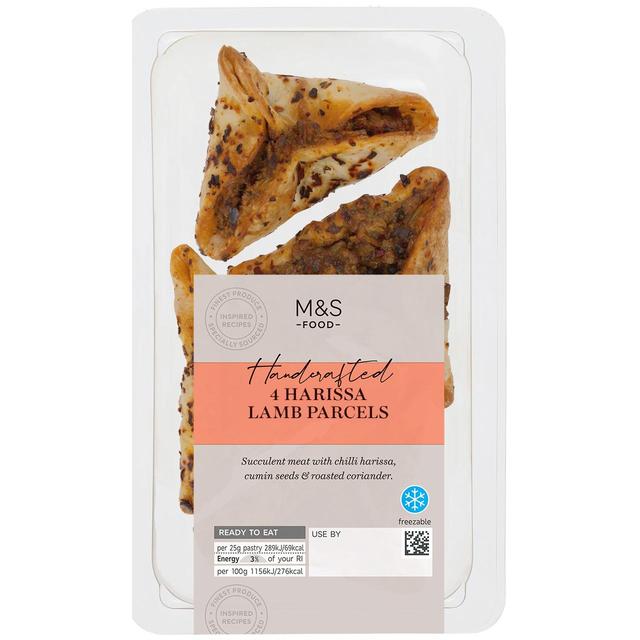 M & S Handcrafted Harissa Lamb Parcels, 4 Per Pack