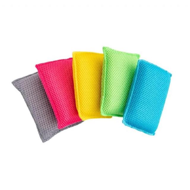 Addis Mixed Colours Microfibre Super Sponge Pad Set of 5, 5 per Pack