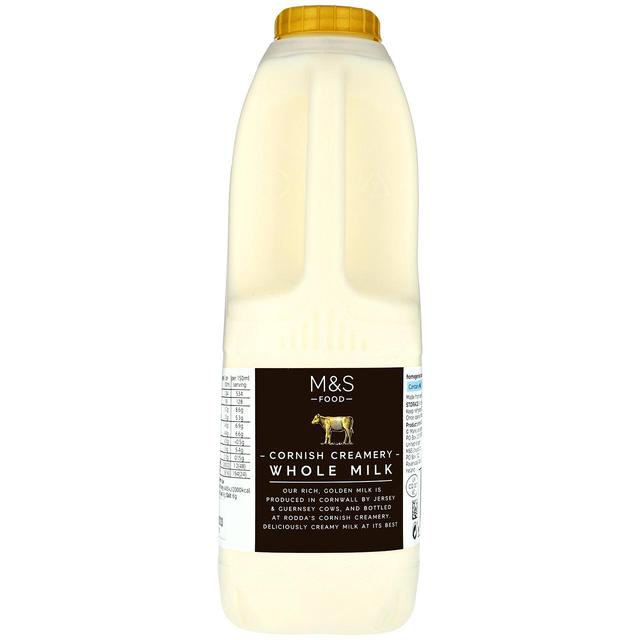 M & S Collection Cornish Creamery Whole Milk, 1l