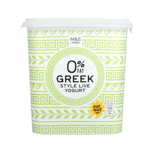 M & S Greek Style Live Yogurt 0% Fat, 1kg