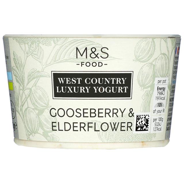 M & S West Country Luxury Yogurt Gooseberry & Elderflower, 150g
