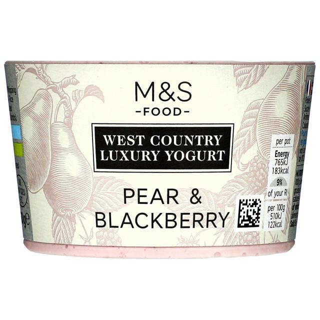 M & S West Country Luxury Yogurt Pear & Blackberry, 150g