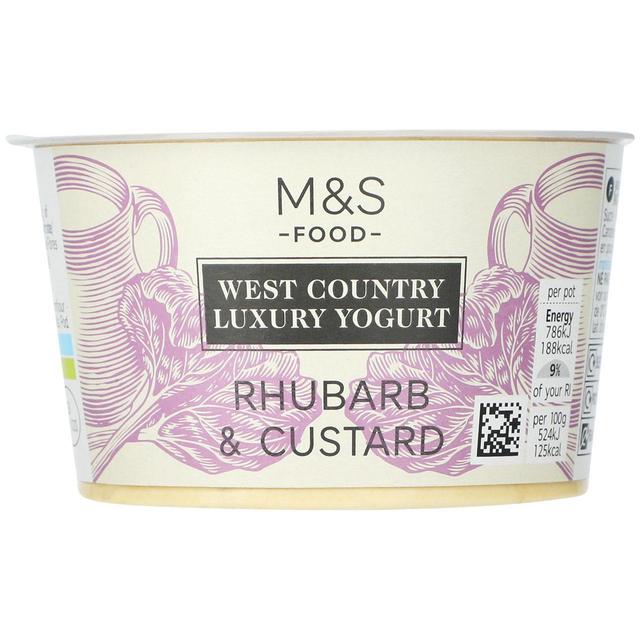 M & S West Country Luxury Yogurt Rhubarb & Custard, 150g