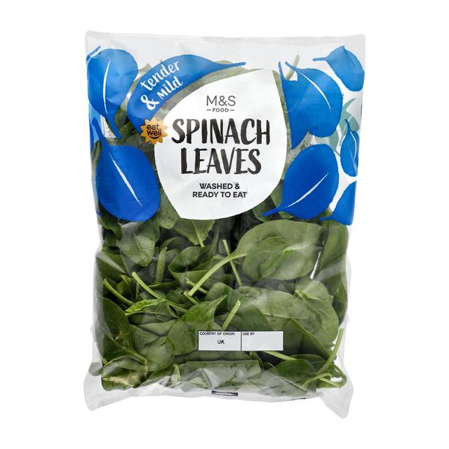 M & S Spinach Washed & Ready to Eat, 120g