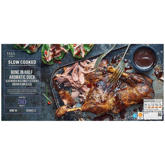 M & S Slow Cooked Aromatic Bone In Half Duck, 750g