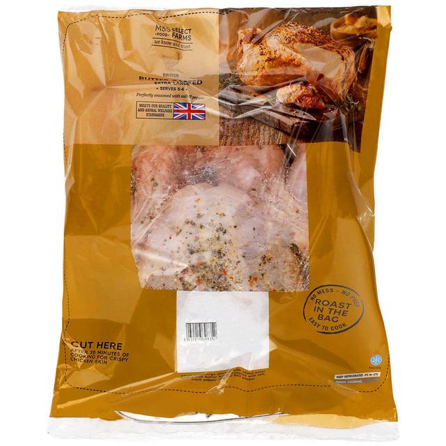 M & S British Ready to Cook Seasoned Extra Large Chicken, Typically: 2.35kg