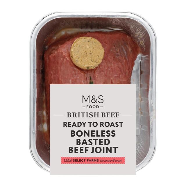 M&S Select Farms British Basted Beef Joint Boneless Ocado