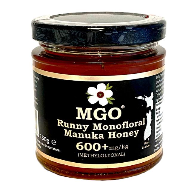MGO Runny Manuka Honey 600+ Methylglyoxal, 250g