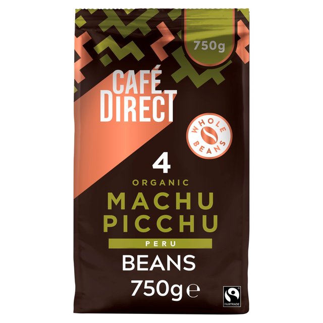Cafedirect Fairtrade Organic Machu Picchu Peru Coffee Beans, 750g