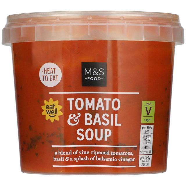 M & S Tomato & Basil Soup, 350g