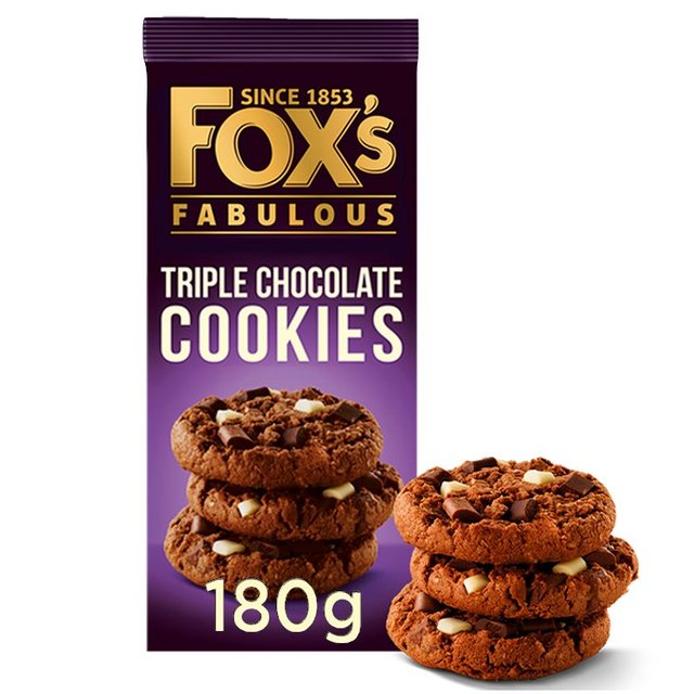 Fox’s Biscuits Triple Chocolate Chunkie Cookie, 180g